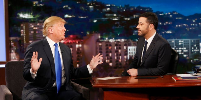 Donald Trump was a guest on "Jimmy Kimmel Live" in 2015 prior to winning the presidency.