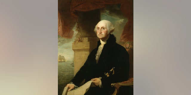 George Washington, Porträtgemälde von Constable-Hamilton, 1794, aus der New York Public Library in New York City. 