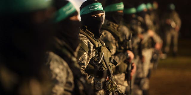 Hamas terrorists in the Gaza Strip.