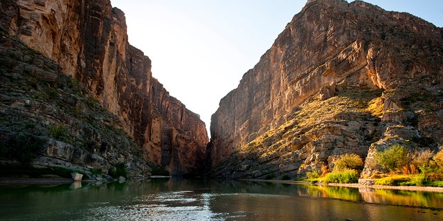 Santa Elena Canyon on the Rio Grande River in Big Bend National Park in Texas.
