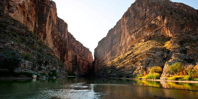 Santa Elena Canyon on the Rio Grande River in Big Bend National Park in Texas.