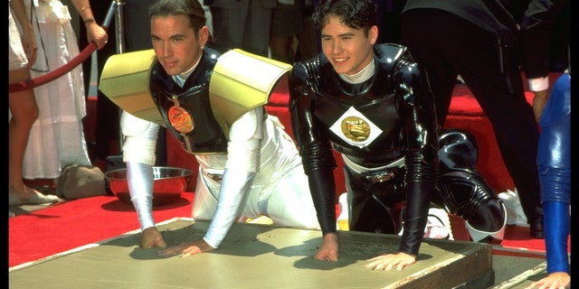 Jason David Frank is pictured with Johnny Yong Bosch in 1995.