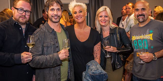 Chefs (from left to right) Jamie Bissonnette, Ken Oringer, Anne Burrell, Lindsay Slaby and Jay Hajj attend the Wines from Spain Party at the 34th Annual Food and Wine Classic in Aspen - Day 1 on June 16, 2016, in Aspen, Colorado.