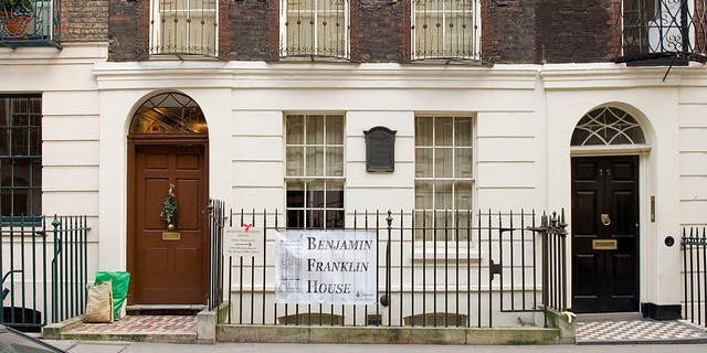 This Georgian terraced house at 36 Craven Street, near Trafalgar Square, was the "genteel lodgings" of American statesman Benjamin Franklin (1706-1790) from 1757 until 1775. It is the only one of Franklin's homes anywhere in the world still standing.  