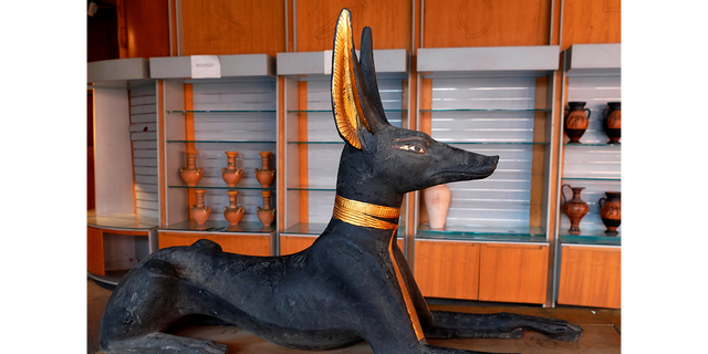 A replication of the Anubis Shrine was part of the Grave Gods of Tutankhamun. King Tut's tomb (KV62) was discovered almost intact on Nov. 4, 1922 in Egypt's Valley of the Kings.