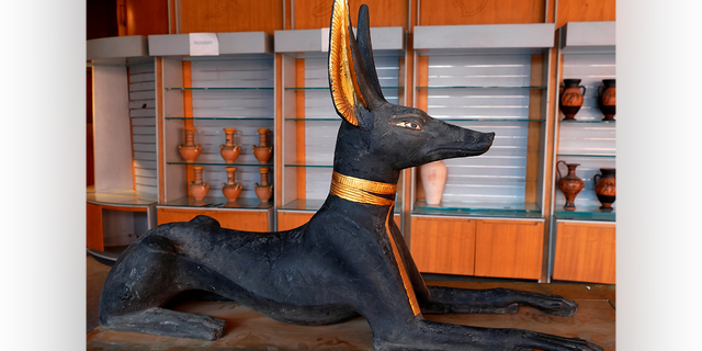 A replication of the Anubis Shrine was part of the Grave Gods of Tutankhamun. King Tut's tomb (KV62) was discovered almost intact on Nov. 4, 1922 in Egypt's Valley of the Kings.