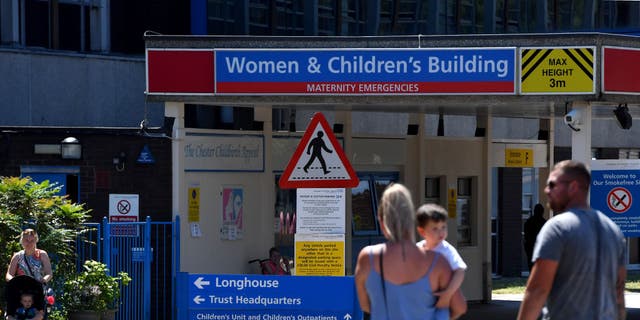 General view of the Countess of Chester Hospital on July 3, 2018 in Chester, England. Health care worker at the Countess of Chester Hospital, Lucy Letby, has been arrested on suspicion of murdering eight babies. Cheshire Police have been investigating the deaths of 17 newborns at the neonatal unit between March 2015 and July 2016.