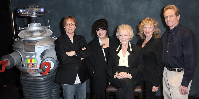 The cast of "lost in space" at the Hollywood Show held at the Westin Hotel LAX on January 24, 2015 in Los Angeles.