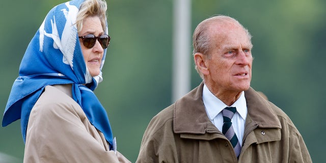 Penelope Knatchbull and Prince Philip, Duke of Edinburgh, are seen here attending Day 3 of the Royal Windsor Horse Show in Home Park on May 12, 2007 in Windsor, England. Knatchbull, 69, was one of only 30 mourners invited to Philip's private funeral in April 2021.