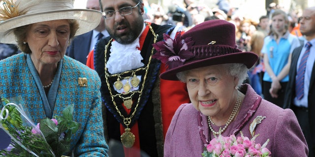 Lady Susan Hussey, left, was a longtime lady-in-waiting to Queen Elizabeth II who died Sept. 8, 2022, at age 96.