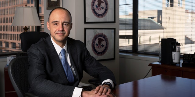 U.S. Attorney for DC Matthew Graves poses for a portrait in his office in Washington, DC on February 25, 2022.