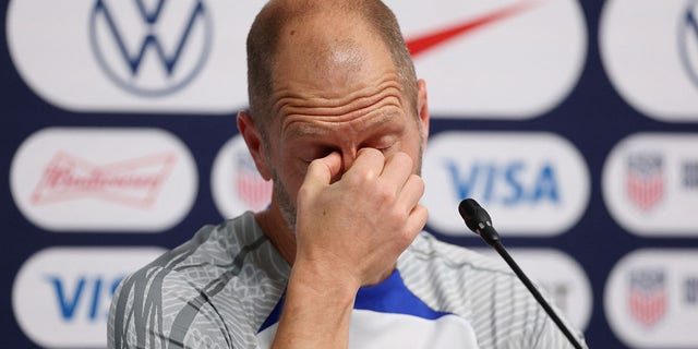 U.S. coach Gregg Berhalter during a press conference.