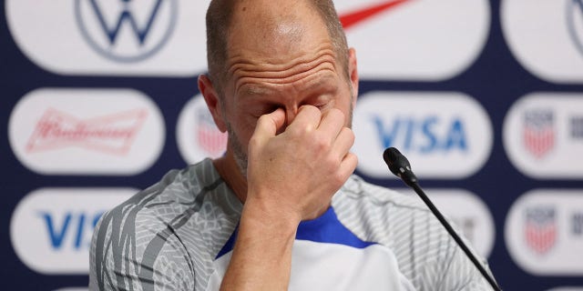 U.S. coach Gregg Berhalter during a press conference.