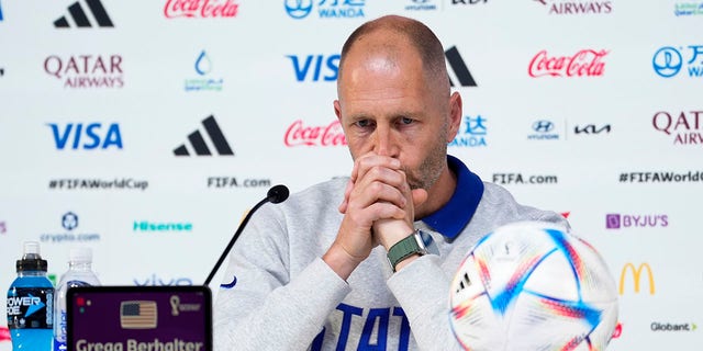 Head coach Gregg Berhalter of the United States attends a news conference on the eve of the Group B World Cup soccer match between Iran and the United States in Doha, Qatar, Monday, November 28, 2022. 