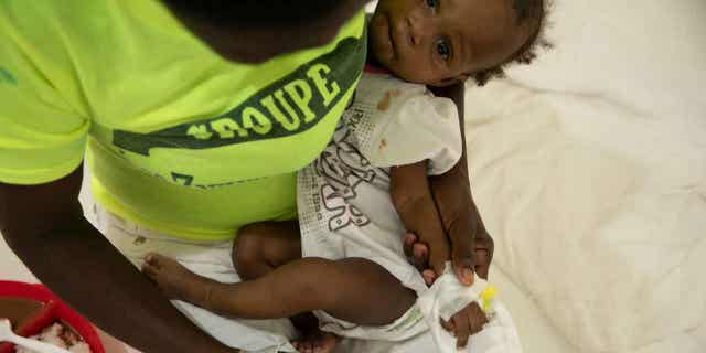 Cholera cases in Haiti expected to rise following 2-month fuel blockade 2 A baby stricken with cholera receives treatment at a clinic in Port-au-Prince, Haiti, on Nov. 11, 2022.