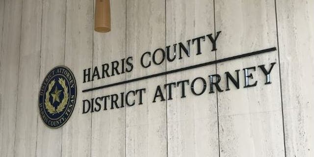 A Google Earth image shows right inside the front entrance to the Harris County District Attorney's Office. 