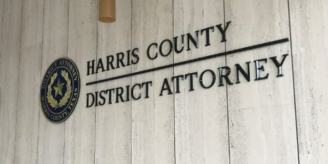 A Google Earth image shows right inside the front entrance to the Harris County District Attorney's Office. 