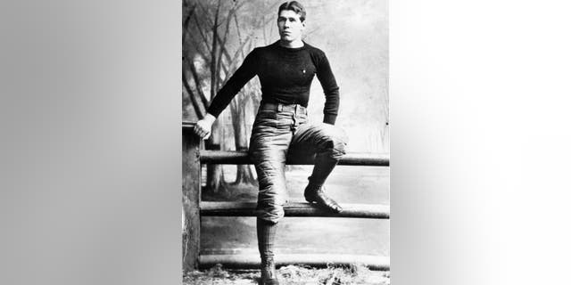 William Walter "Pudge" Heffelfinger was a strapping 6-foot-3, 205-pound lineman for the dominant Yale teams of 1888 to 1891. He became the first professional football player in 1892, when the Allegheny Athletic Association paid him $500 to play against the rival Pittsburgh Athletic Club.