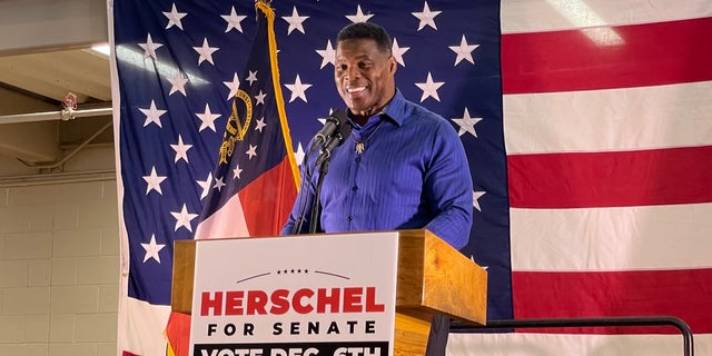 GOP Senate candidate Herschel Walker holds a rally Nov. 30, 2022, in Dalton, Ga., ahead of the state's Dec. 6 Senate election.