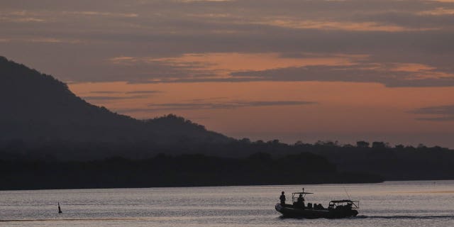 An Indonesian ferry carrying 271 people caught fire Wednesday off Indonesia’s resort island of Bali. There were no reports of casualties and the cause of the fire is being investigated. Pictured: Indonesian rescuers patrol while searching for victims from sinking KMP Yunice ferry at Bali Strait in Jembrana, Bali, Indonesia on June 30, 2021. Sea accidents are common in Indonesia due to overcrowding and poor safety standards.