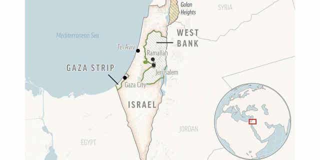 This is a locator map of Israel and the Palestinian Territories. The Israeli military is removing a unit of ultra-Orthodox Jewish soldiers from the occupied West Bank.