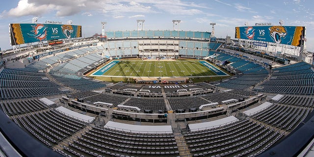 TIAA Bank Field before the Jaguars host the Miami Dolphins on "Thursday Night Football" on Sept. 24, 2020 in Jacksonville.
