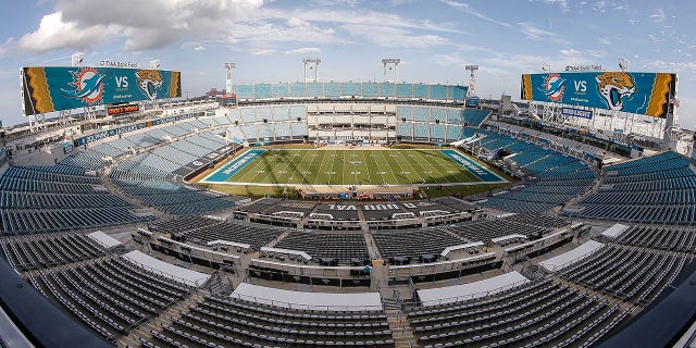 TIAA Bank Field before the Jaguars host the Miami Dolphins on "Thursday Night Football" on Sept. 24, 2020 in Jacksonville.