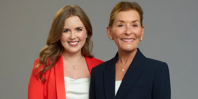 Sarah Levy (left) is her grandmother's new law clerk in the series "Judy Justice."