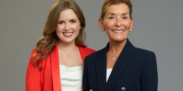 Sarah Levy (left) is her grandmother's new law clerk in the series "Judy Justice."
