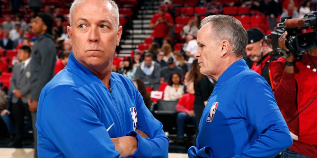 “Jab or Job”: NBA Refs Claim They Were Fired for Refusing COVID Vax 3 Referees Jason Phillips and Mike Callahan before Game 4 of the Western Conference finals between the Golden State Warriors and the Trail Blazers on May 20, 2019, at the Moda Center in Portland, Oregon.