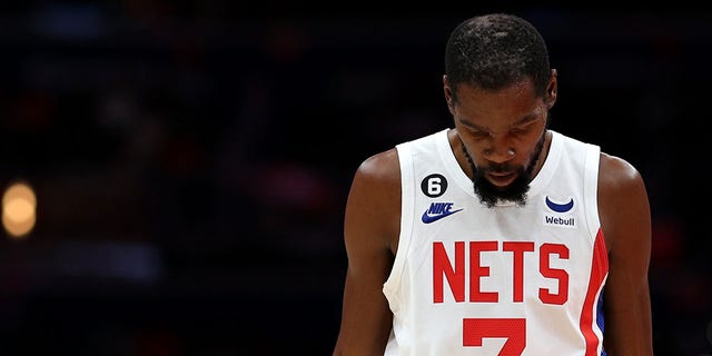 Kevin Durant of the Brooklyn Nets against the Washington Wizards during the first half at Capital One Arena Nov. 4, 2022, in Washington, D.C.