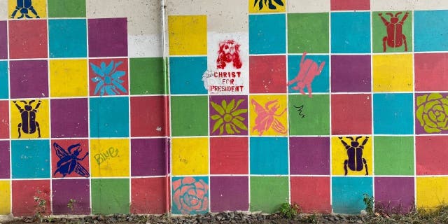 Graffiti under a bridge on the Lackawanna Trail in Scranton, Pennsylvania