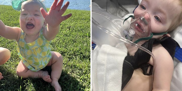 Kinsley, who's now 1 year old, was hospitalized from Oct. 12 to Nov. 4 after her RSV infection led to pneumonia and other respiratory ailments.