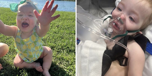 Kinsley, who's now 15 months, was hospitalized from Oct. 12 to Nov. 4, after her RSV infection led to pneumonia and other respiratory ailments.