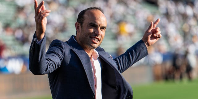 Former Los Angeles Galaxy great Landon Donovan before the game against Los Angeles FC at Dignity Health Sports Park on October 3, 2021 in Carson, California.