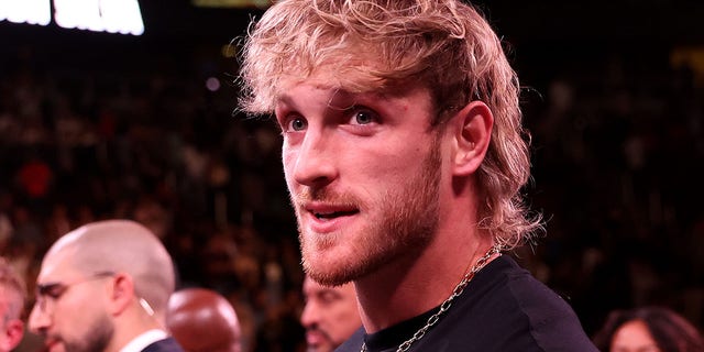 Logan Paul attends the cruiserweight fight between Jake Paul and Anderson Silva of Brazil at the Desert Diamond Arena on October 29, 2022 in Glendale, Arizona.