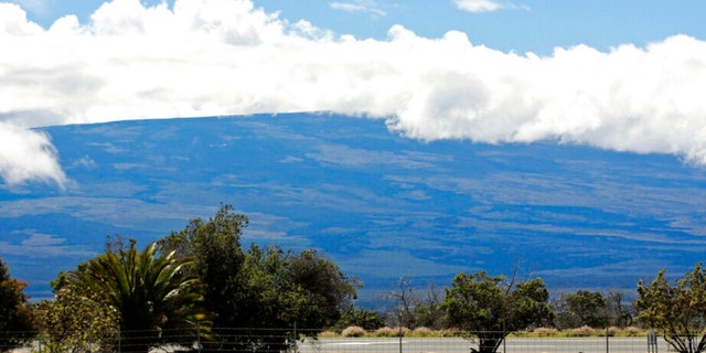 Mauna Loa is seen from the Gilbert Kahele Recreation Area off Saddle Road on the Big Island of Hawaii on Oct. 27, 2022. 