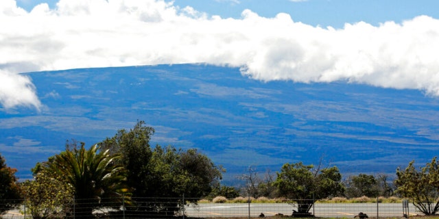 Mauna Loa is seen from the Gilbert Kahele Recreation Area off Saddle Road on the Big Island of Hawaii on Oct. 27, 2022. 