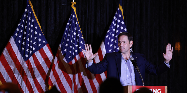 Senator Marco Rubio speaks during a campaign event at the Renaissance Ballrooms in Miami, Florida on October 19, 2022.