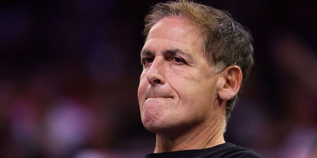 Dallas Mavericks owner Mark Cuban looks on during the first half of the NBA game at Footprint Center on Oct. 19, 2022 in Phoenix.