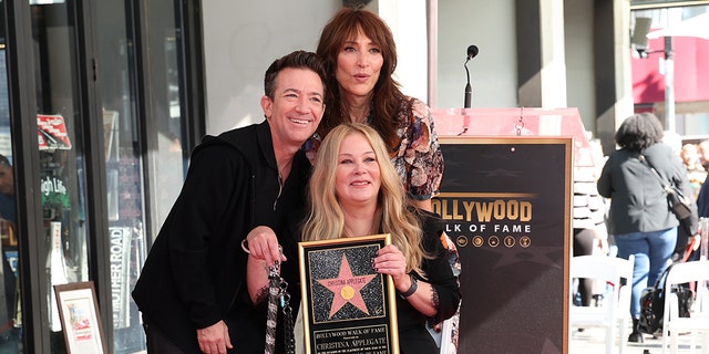 Katey Sagal and David Faustino supported Christina Applegate at Monday's ceremony.