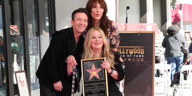 Katey Sagal and David Faustino supported Christina Applegate at Monday's ceremony.