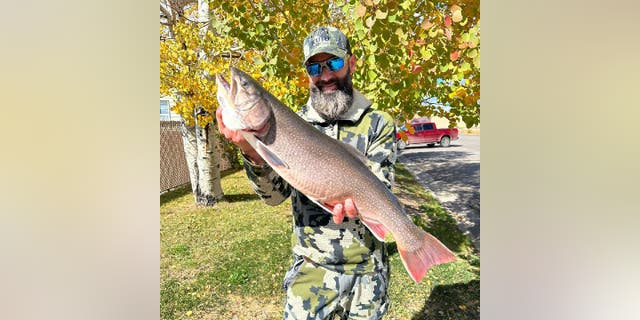 Matt Smiley, an angler from Lake City, Colorado, will have his record-breaking brook trout mounted.