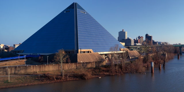 A view of the Pyramid Sports Arena in Memphis, Tennessee.