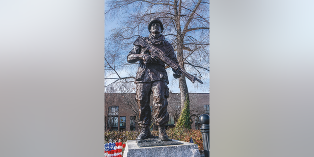 The statue of Michael Crescenz at the Philadelphia Vietnam Veterans Memorial. (Patrick Hughes via Casemate)