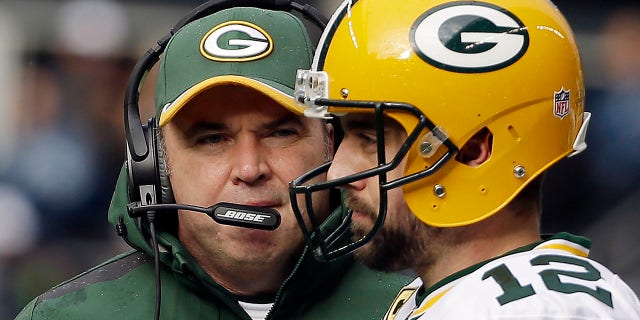 NFL Week 10 Preview: Bucs take on Seahawks in Germany; Mike McCarthy returns to Lambeau 4 Green Bay Packers head coach Mike McCarthy talks to quarterback Aaron Rodgers (12) during the first half of the NFC Championship game against the Seattle Seahawks in Seattle on January 18, 2015 .