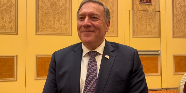 Former Secretary of State Mike Pompeo sits down for an interview with Fox News Digital on the sidelines of Republican Jewish Coalition's annual leadership meeting, on Nov. 18, 2022 in Las Vegas, Nevada
