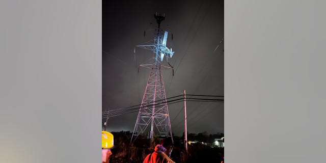 Montgomery County, Maryland power customers were without electricity after a small plane crashed into an electrical tower on Sunday night.