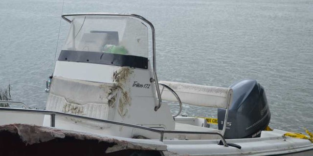 The boat Paul Murdaugh was driving when he drunkenly crashed into a bridge in Beaufort, South Carolina, killing Mallory Beach and injuring four others.