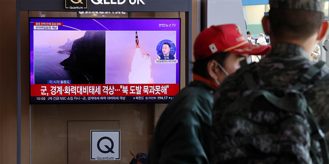 South Korea's Joint Chiefs of Staff said at least one missile landed less than 40 miles from the South Korean city of Sokcho on the east coast and 104 miles from Ulleung, where air raid warnings had sounded.